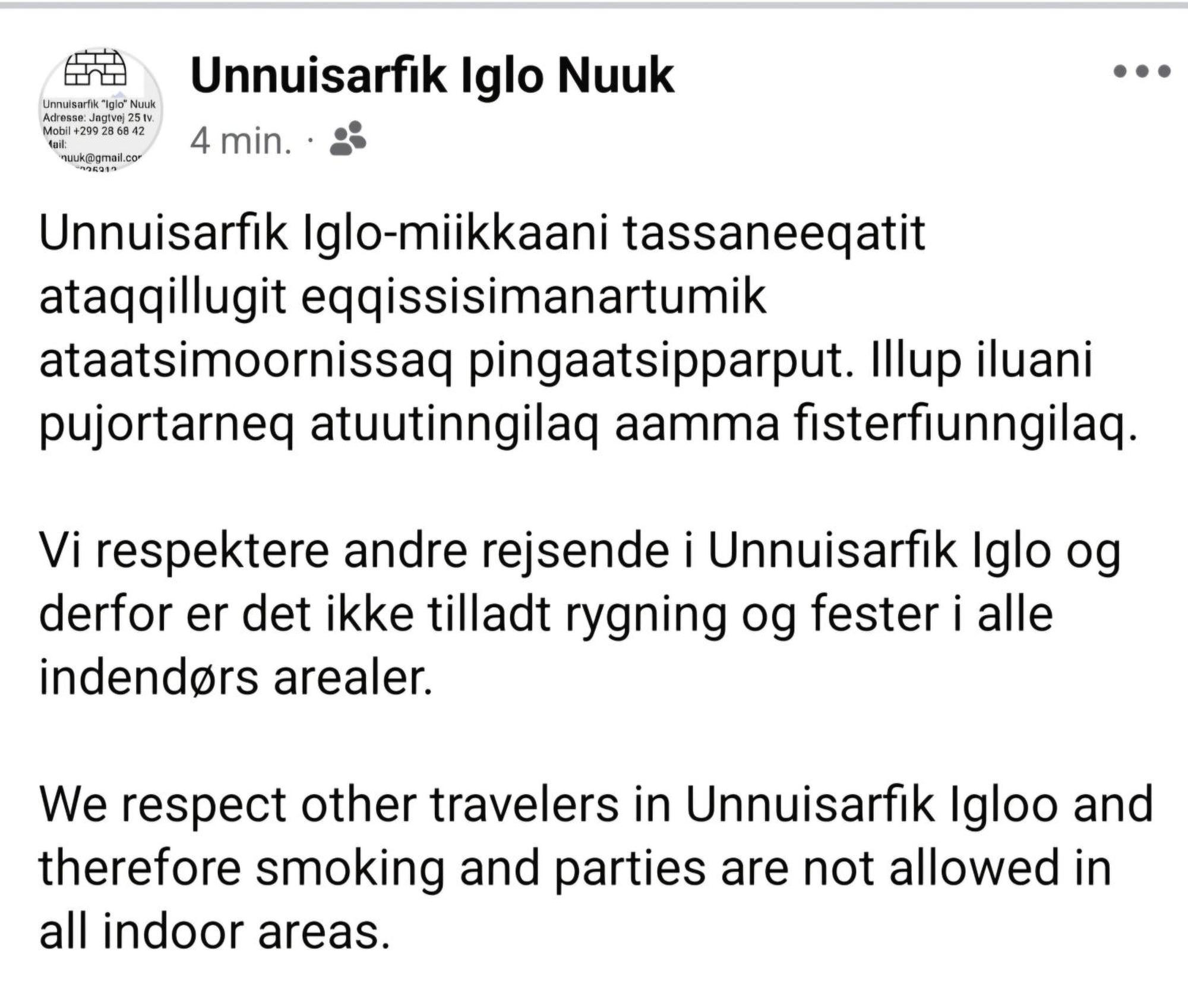 Unnuisarfik Iglo Nuuk Hostel Exterior photo